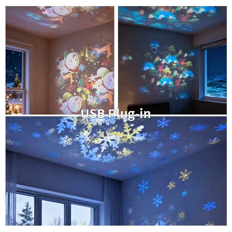 š2026 Hot Saleš„Dynamic Rotating LED Projector Light