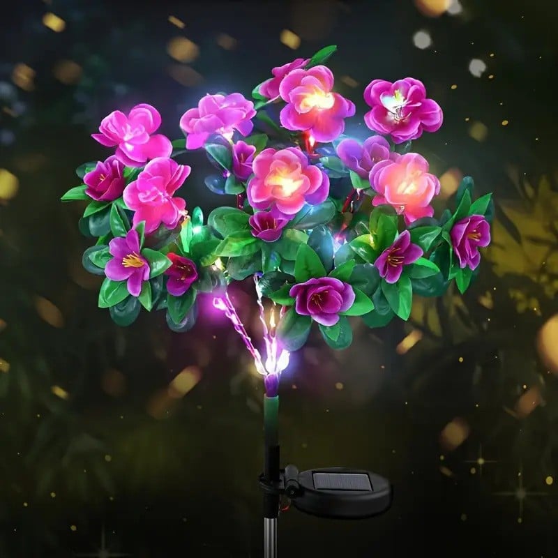 🌸✨Memorial Garden Bloom Lights – Featuring Ultra-Realistic Artificial Petals, Solar-Powered & Weatherproof🏡🌪️