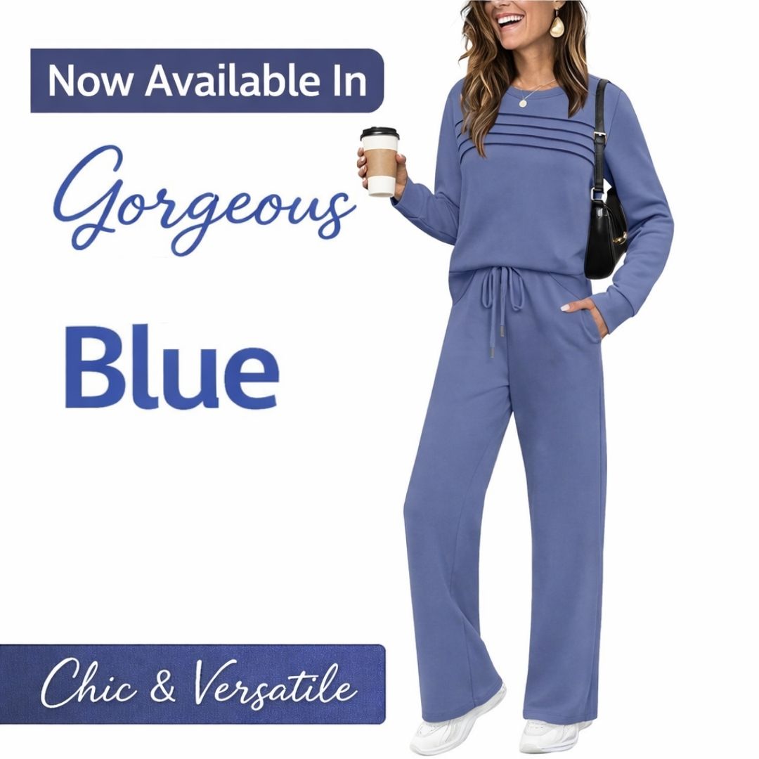🔥 2026 Hot Trend – LAST DAY 49% OFF ✨Women’s Crew Neck Lounge Set - Soft Cotton Top & Drawstring Pants