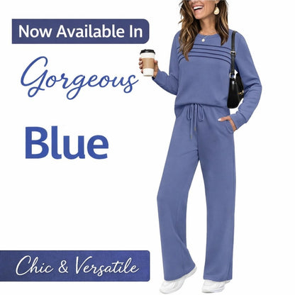 🔥 2026 Hot Trend – LAST DAY 49% OFF ✨Women’s Crew Neck Lounge Set - Soft Cotton Top & Drawstring Pants