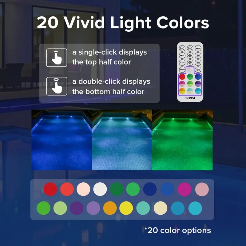 🔥Hot Sale 49% off🌟💧 Swimming pool RGB lights
