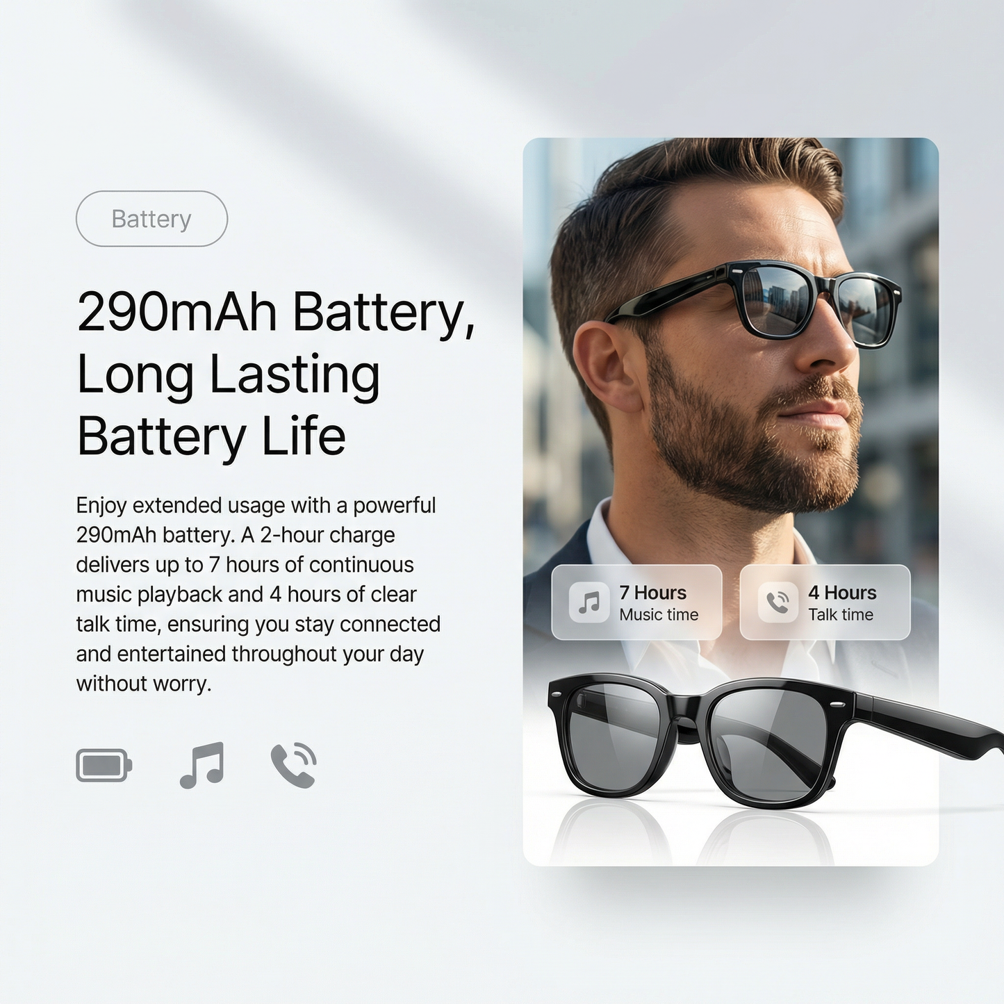 Tobfun Smart AI Camera Glasses