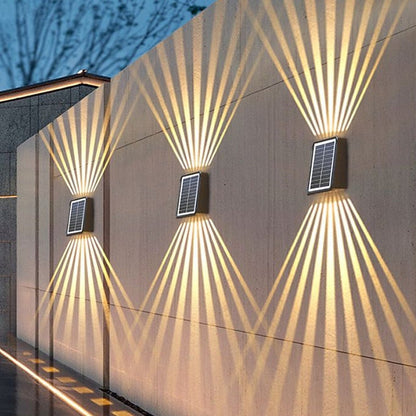 🔥【HOT】- 🎁50% OFF💡Solar Outdoor Dual Wall Lamp🏡