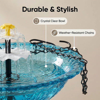 🌞Solar Cascade Hanging Bird Bath Fountain🐦️