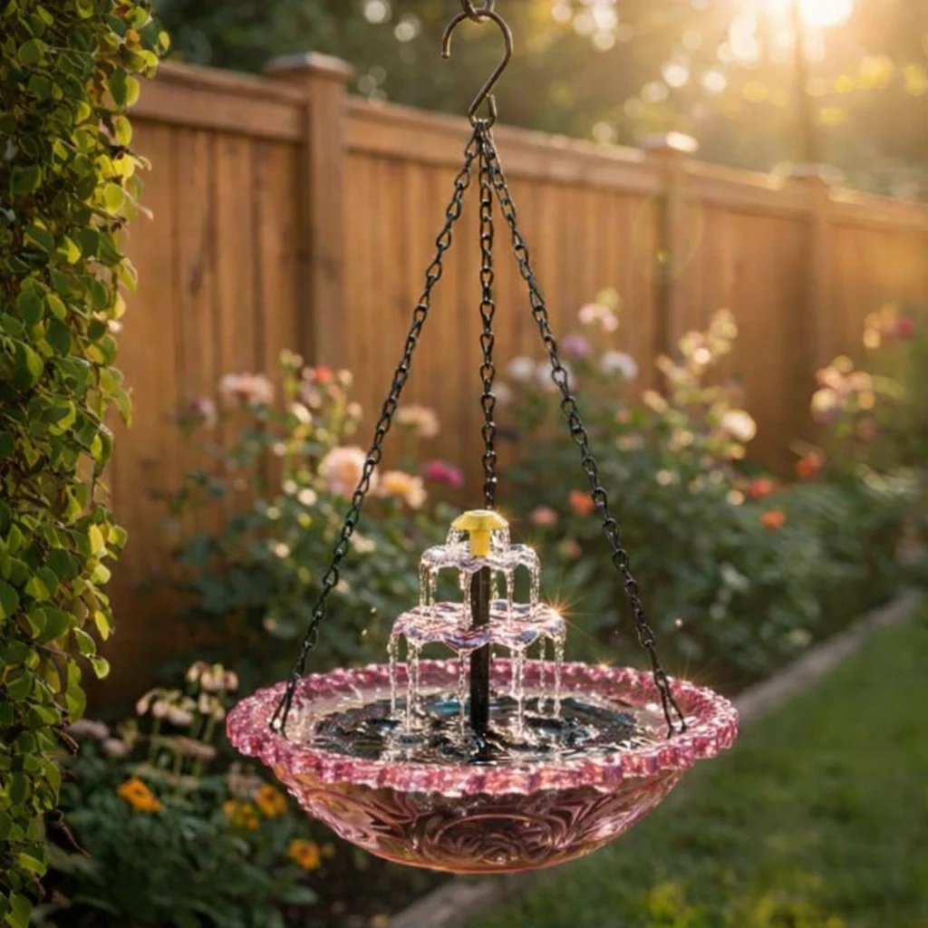 🌞Solar Cascade Hanging Bird Bath Fountain🐦️