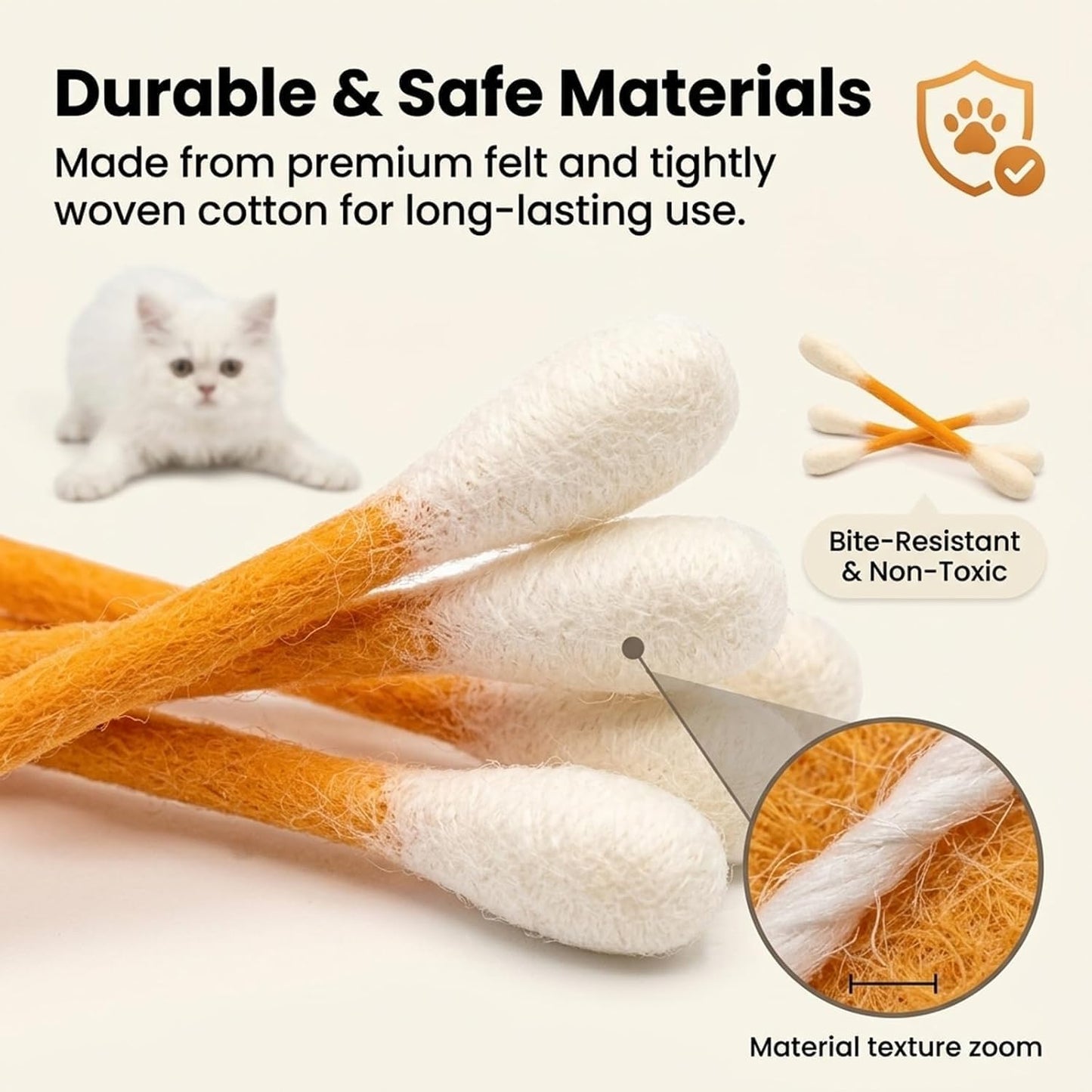 ❤️🎁For happy, healthy, and active indoor cats🐱Swabs Large Size Cat Toys with Catnip