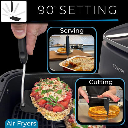 🎁 New Arrival 🔥 World’s First 7-Angle Cooking Spatula | Flat Griddle & Air Fryer Compatible