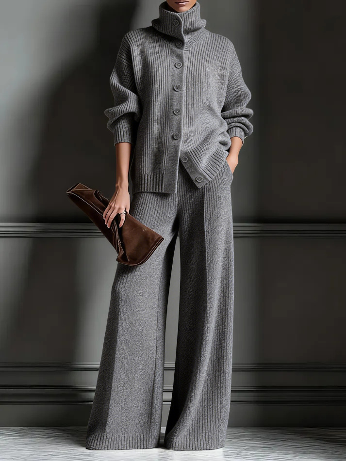 🔥Hot Sale🔥Women's Cozy Cardigan Sweater and Pants Two-Piece Set