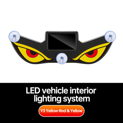 💥LAST DAY 70% OFF-🚗LaozikTM Car Rear Window Dynamic LED Display – Vampire Devil Eye Emoji Panel, Auto Decorative Light