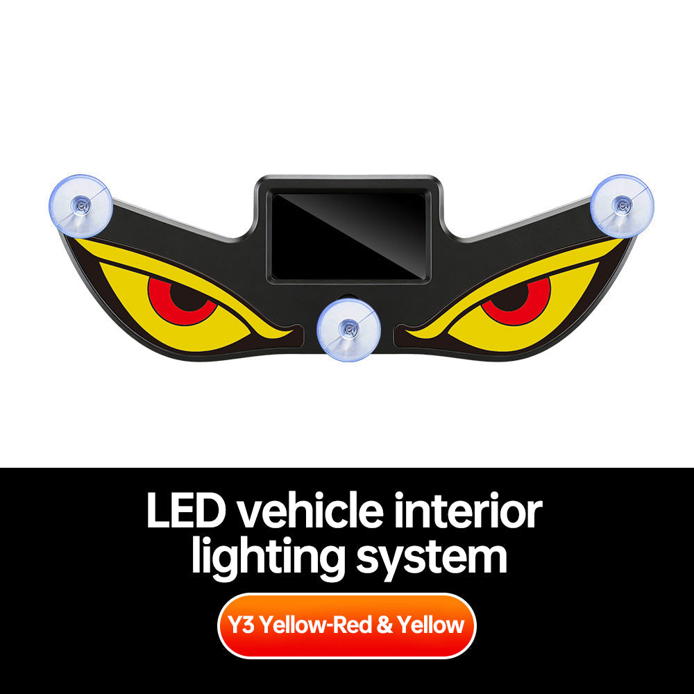 💥💥LAST DAY 70% OFF-🚗LaozikTM Car Rear Window Dynamic LED Display – Vampire Devil Eye Emoji Panel, Auto Decorative Light
