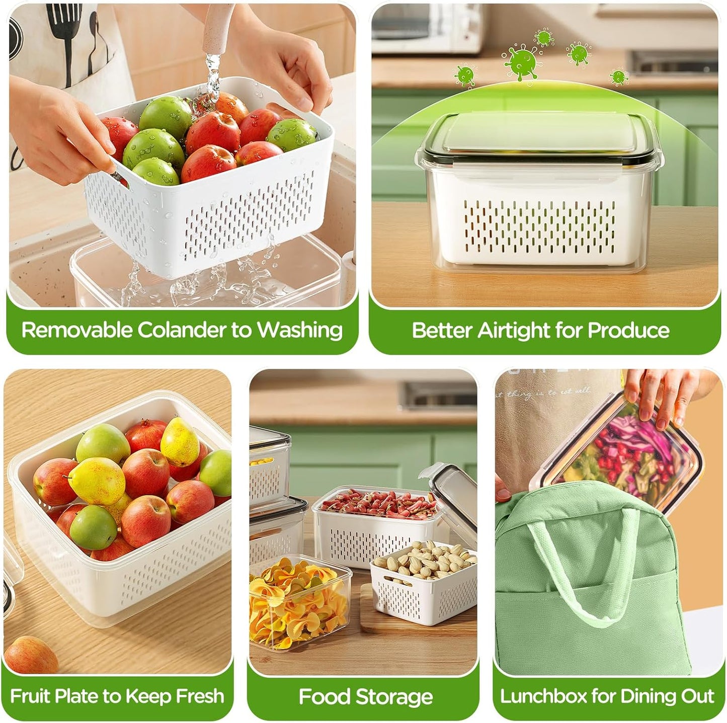 🍓🥬Food Storage Containers- Transform Your Messy Fridge into an Organized Oasis! 🧊✨