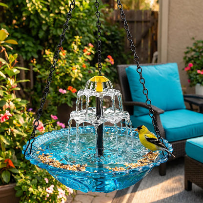 🌞Solar Cascade Hanging Bird Bath Fountain🐦️