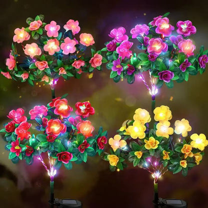 🌸✨Memorial Garden Bloom Lights – Featuring Ultra-Realistic Artificial Petals, Solar-Powered & Weatherproof🏡🌪️