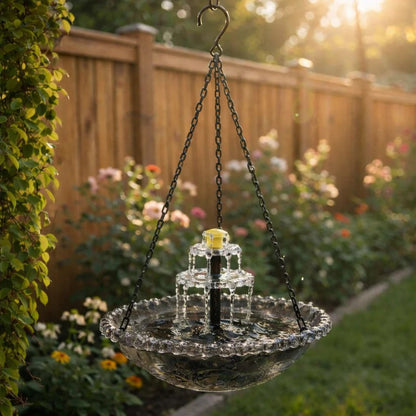 🌞Solar Cascade Hanging Bird Bath Fountain🐦️