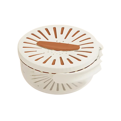 🥬 2-in-1 Foldable Drain Basket with Handle - Wash Produce, Store in Fridge, Ideal for Home & Outdoor Use