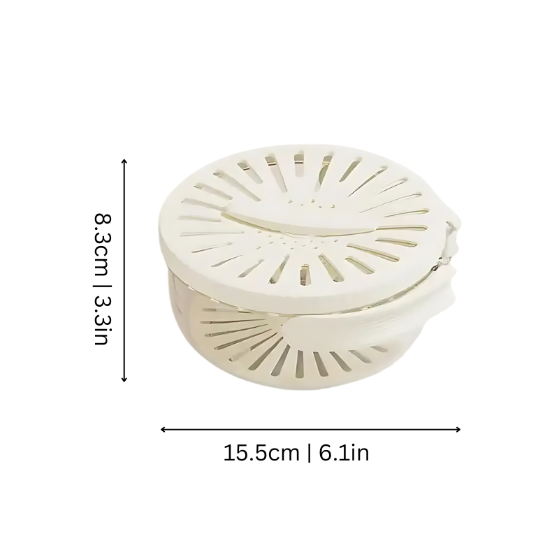 🥬 2-in-1 Foldable Drain Basket with Handle - Wash Produce, Store in Fridge, Ideal for Home & Outdoor Use