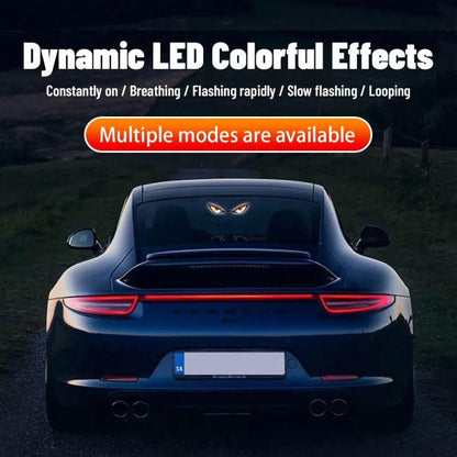 💥💥LAST DAY 70% OFF-🚗LaozikTM Car Rear Window Dynamic LED Display – Vampire Devil Eye Emoji Panel, Auto Decorative Light
