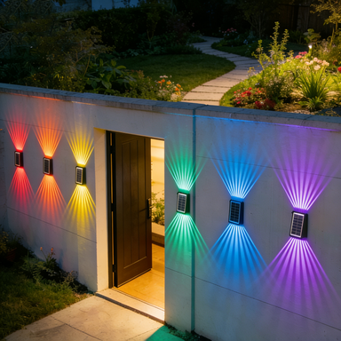 🔥【HOT】- 🎁50% OFF💡Solar Outdoor Dual Wall Lamp🏡