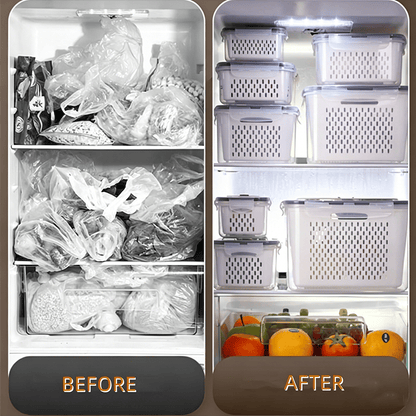 🍓Food Storage Containers- Transform Your Messy Fridge into an Organized Oasis! 🧊✨