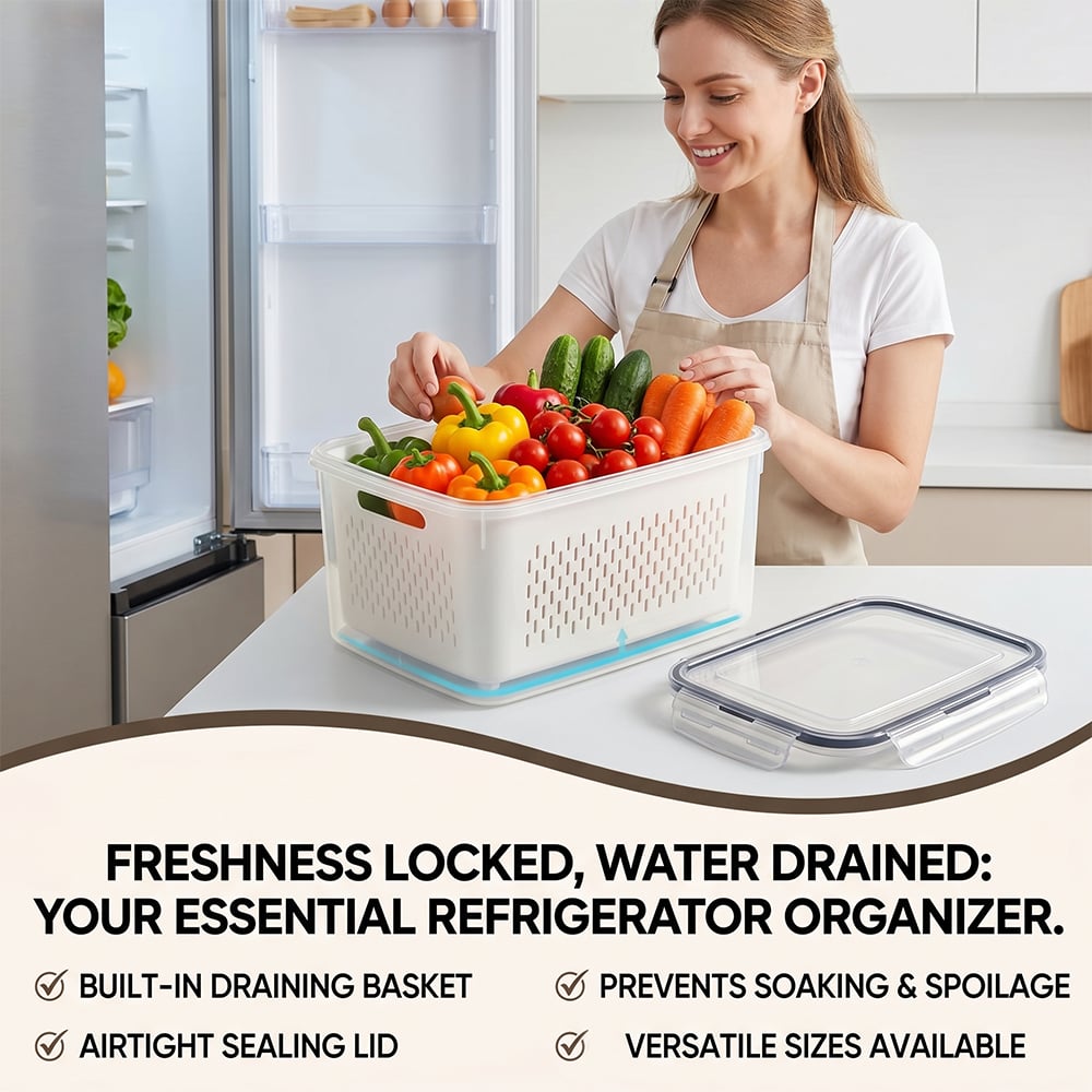 🍓Food Storage Containers- Transform Your Messy Fridge into an Organized Oasis! 🧊✨