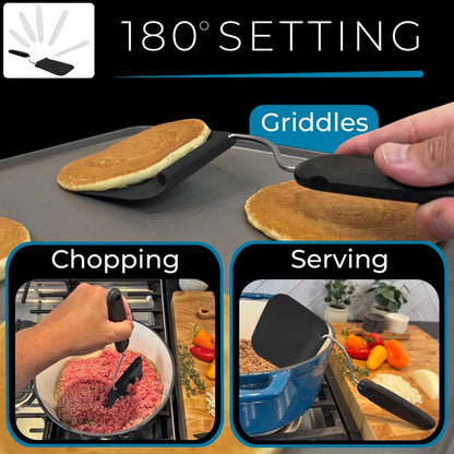 🎁 New Arrival 🔥 World’s First 7-Angle Cooking Spatula | Flat Griddle & Air Fryer Compatible