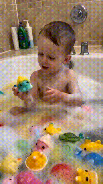 12-Pack Kids Bath Bombs with Surprise Spring Toys Inside - Easter Basket Stuffers for Boys & Girls - Skin-Soothing Bath Fizzies Gift Set (Ages 3+)