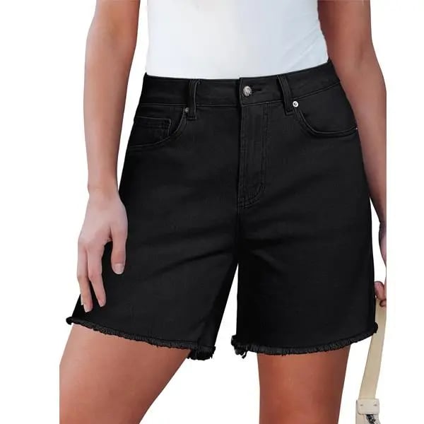Women's Trendy Leopard Print High-Rise Denim Shorts