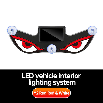 💥💥LAST DAY 70% OFF-🚗LaozikTM Car Rear Window Dynamic LED Display – Vampire Devil Eye Emoji Panel, Auto Decorative Light