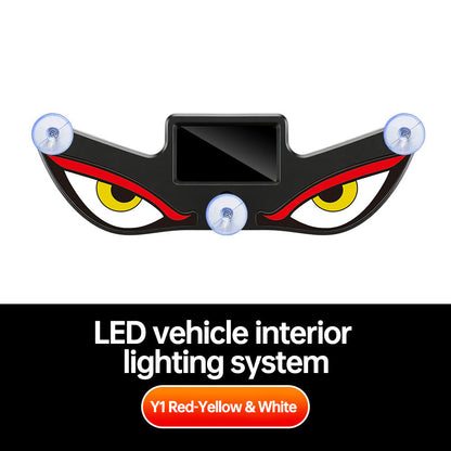 💥💥LAST DAY 70% OFF-🚗LaozikTM Car Rear Window Dynamic LED Display – Vampire Devil Eye Emoji Panel, Auto Decorative Light