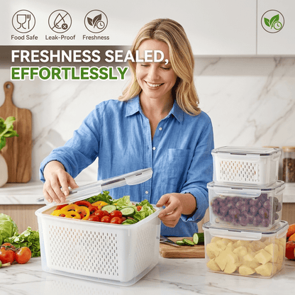 🍓Food Storage Containers- Transform Your Messy Fridge into an Organized Oasis! 🧊✨