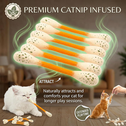❤️🎁For happy, healthy, and active indoor cats🐱Swabs Large Size Cat Toys with Catnip