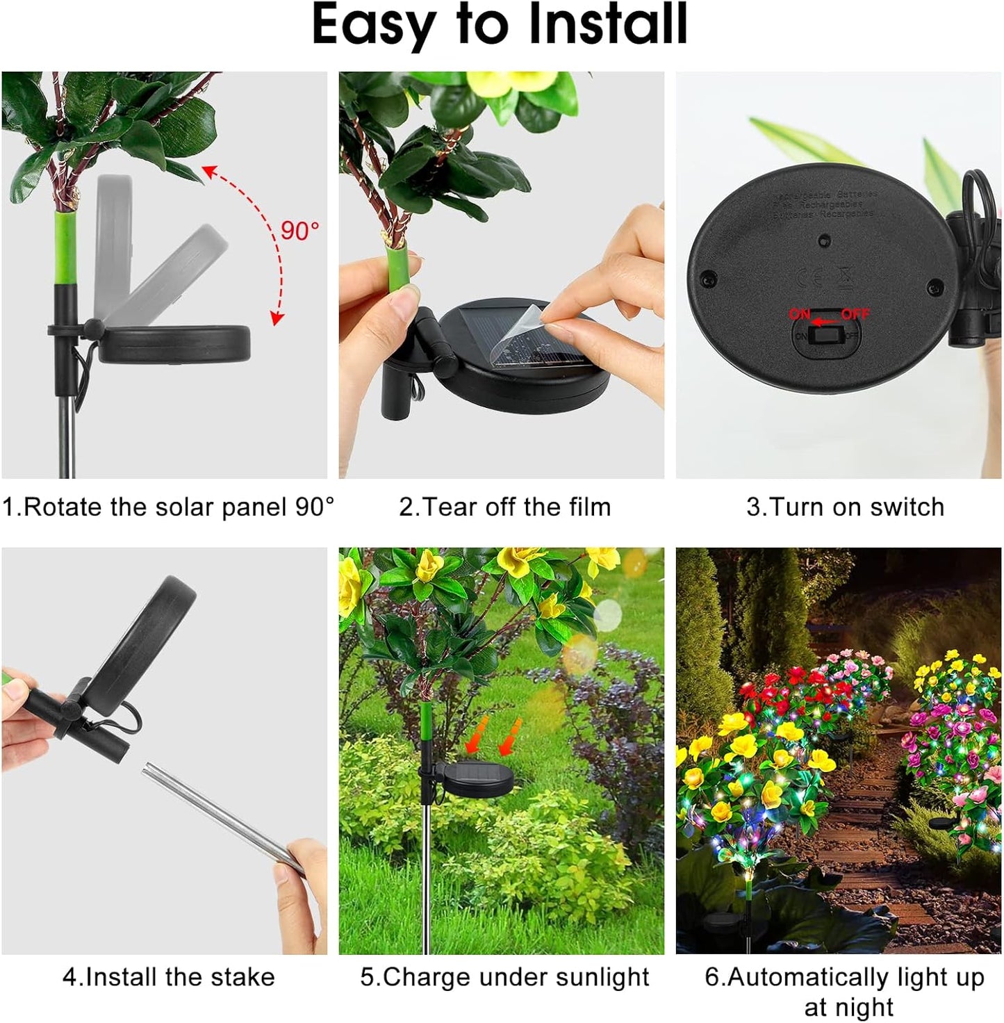 🌸✨Memorial Garden Bloom Lights – Featuring Ultra-Realistic Artificial Petals, Solar-Powered & Weatherproof🏡🌪️