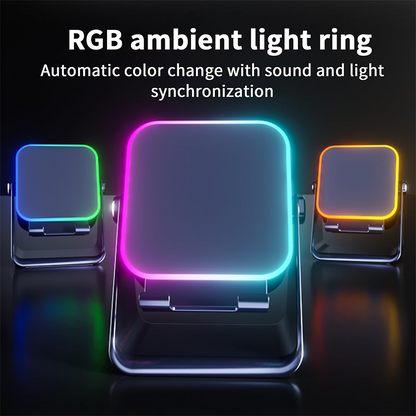 🔥Last day of the limited-time 50% off sale!🔥5-in-1 Wireless Induction Bluetooth Speaker with Adjustable Phone Stand